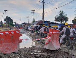 Membahayakan Pengendara, Jalan Negara Di Sepanjang kecamataan Bahodopi dan Area Smelter IMIIP Berlubang Dalam